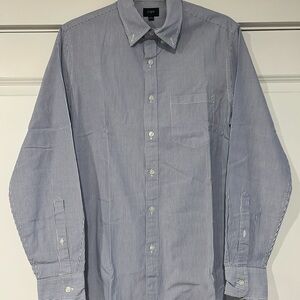 J. Crew Men's Navy Pinstripe Dress Shirt